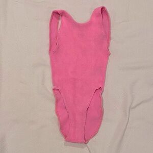 Pink scrunch swimsuit